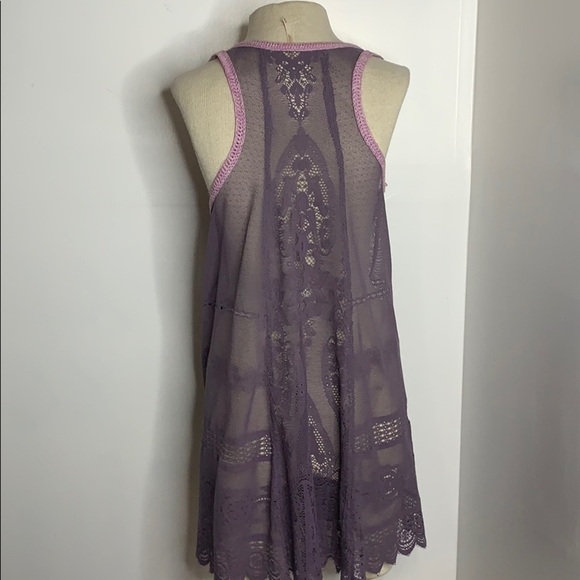 Free People lacy Cover up in purple - Picture 3 of 9
